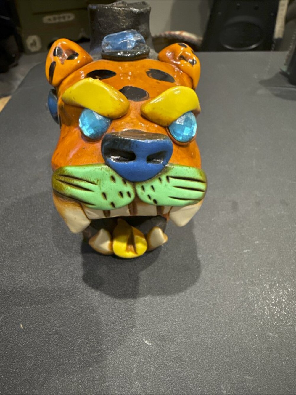 Handmade Mexican Jaguar Roar Whistle – Clay Folk Art – Scary Animal Sound